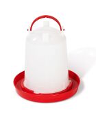 Abreuvoir + Distributeur Poules - Cl rouge/blanc