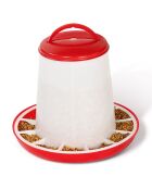 Abreuvoir + Distributeur Poules - Cl rouge/blanc