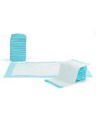 100 Tapis Educateurs pour Chiens bleu/blanc