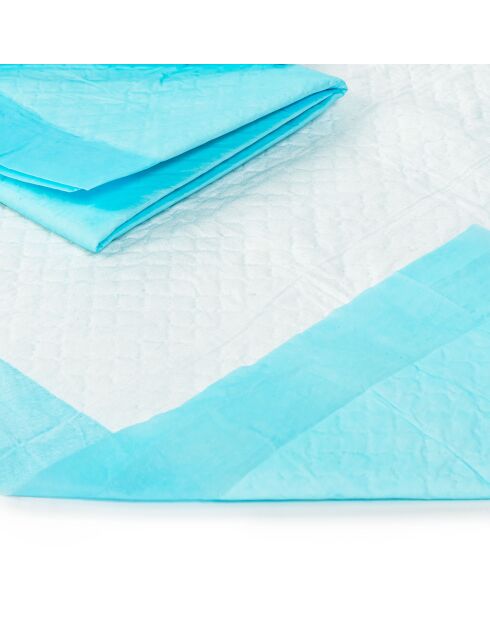 100 Tapis Educateurs pour Chiens bleu/blanc