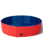 Piscine pour Chien 80 cm bleu/rouge
