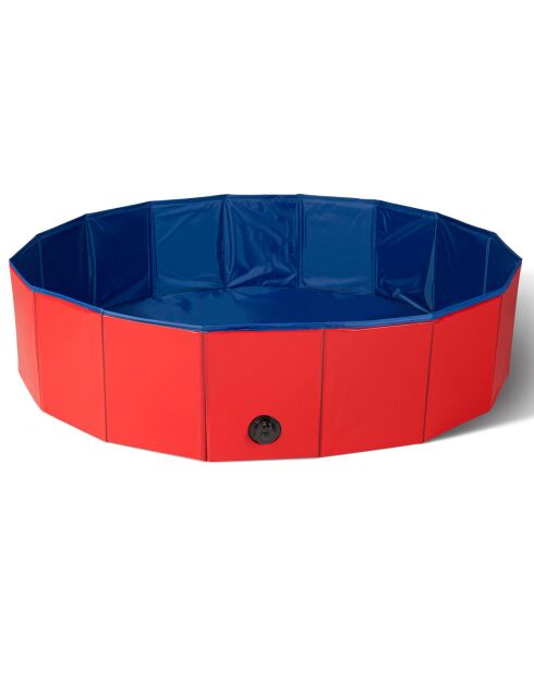 Piscine pour Chien 80 cm bleu/rouge