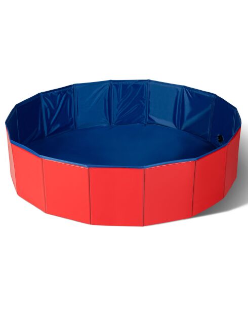 Piscine pour Chien 80 cm bleu/rouge