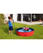 Piscine pour Chien 80 cm bleu/rouge