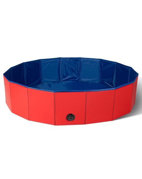 Piscine pour Chien 120 cm bleu/rouge