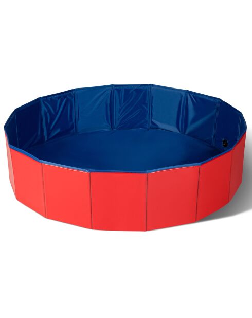 Piscine pour Chien 120 cm bleu/rouge