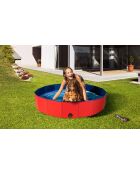 Piscine pour Chien 120 cm bleu/rouge