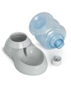 2 distributori di acqua e cibo per animali bianchi