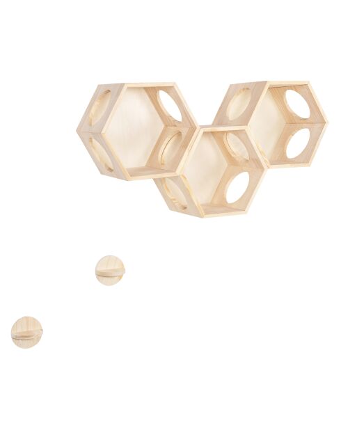 3 Étagères Modulables pour Chat bois