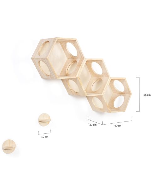 3 Étagères Modulables pour Chat bois