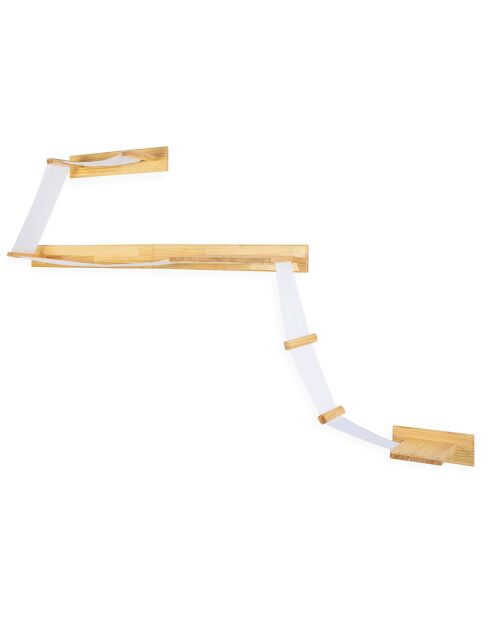 Composition Murale pour Chat bois/blanc