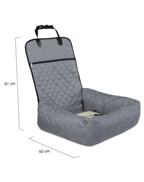 Siège de Voiture pour Chien 2 en 1 gris