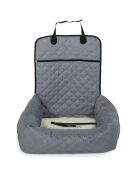 Siège de Voiture pour Chien 2 en 1 gris