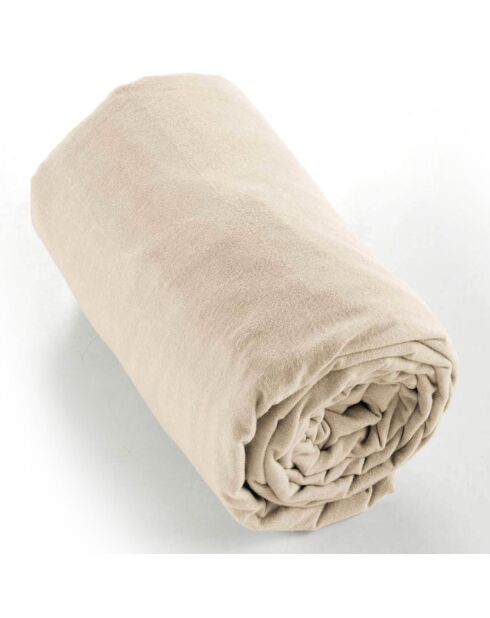 Drap housse  Flanelle Candice beige