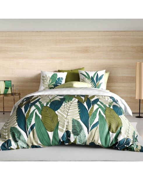 Parure housse de couette Beleme verte