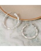 Eosia oorbellen verzilverd met fijn zilver