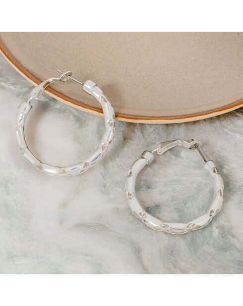 Eosia oorbellen verzilverd met fijn zilver