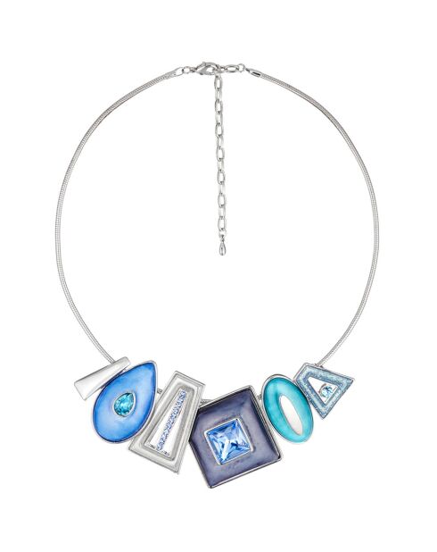 Collier Geotrica bleu