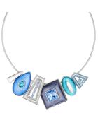 Collier Geotrica bleu