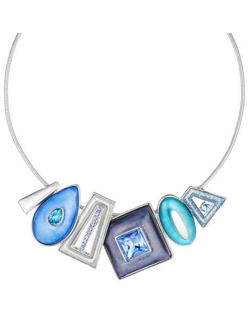 Collier Geotrica bleu
