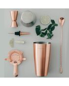 Set préparation barman Cocktail rose cuivré - 5 pièces