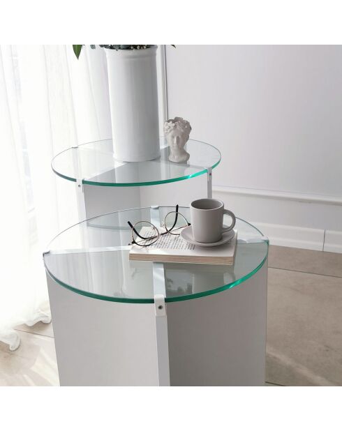 2 Tables d'appoint Lily blanches