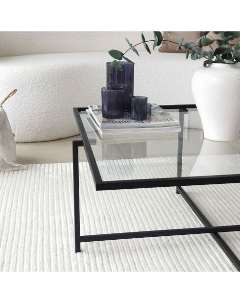 Table Basse Sun noire - 85x35x85 cm