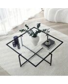 Table Basse Sun noire - 85x35x85 cm