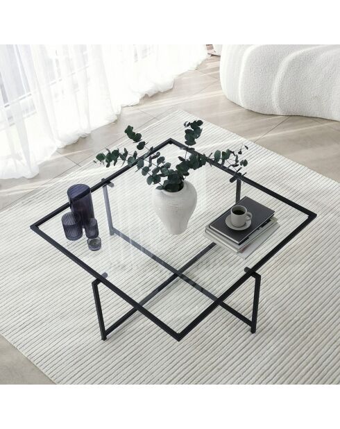 Table Basse Sun noire - 85x35x85 cm