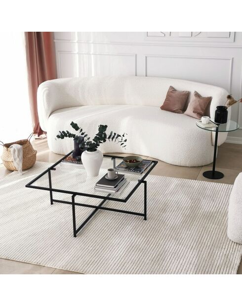 Table Basse Sun noire - 85x35x85 cm