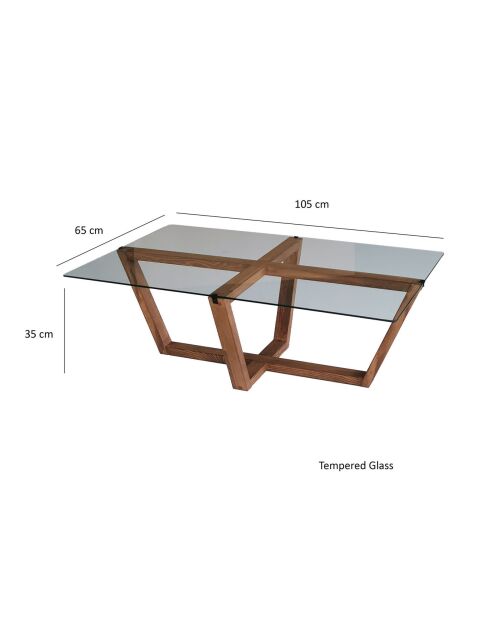 Table Basse Amalfi marron - 105x35x65 cm