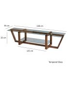 Meuble TV Amalfi marron - 158x35x35 cm