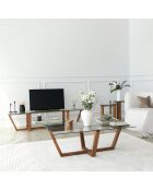 Meuble TV Amalfi marron - 158x35x35 cm