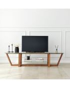 Meuble TV Amalfi marron - 158x35x35 cm