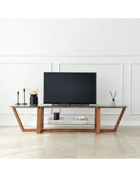 Meuble TV Amalfi marron - 158x35x35 cm