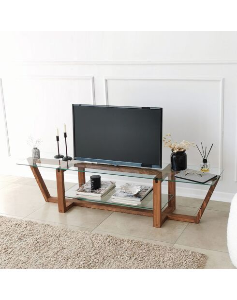 Meuble TV Amalfi marron - 158x35x35 cm