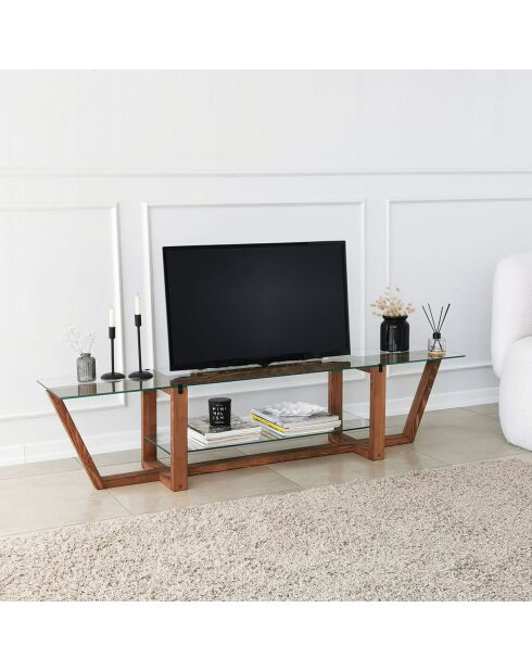 Meuble TV Amalfi marron - 158x35x35 cm