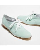 Derbies en Velours de Cuir vert d'eau