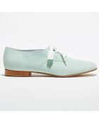 Derbies en Velours de Cuir vert d'eau