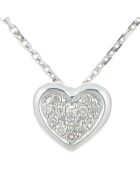 Pendentif Petit Cœur Diamant 0.05 ct or blanc