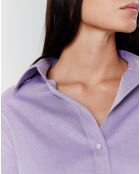 Chemise à micro motifs parme
