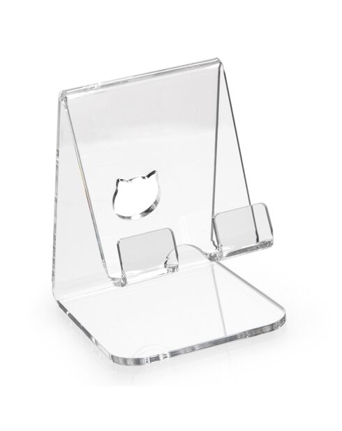 Support pour smartphone Oly transparent - 7.5x9x11.5 cm