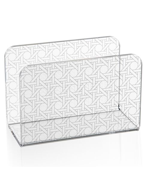 Porte-serviettes Bon Ton transparent - 13x6.5x9 cm