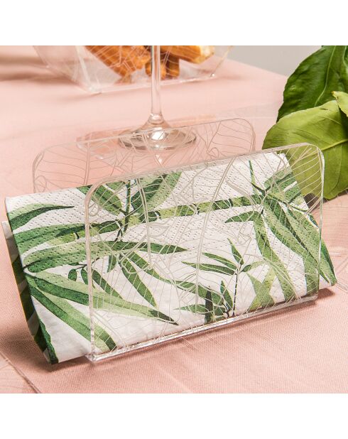 Porte-serviettes Bon Ton transparent - 13x6.5x9 cm