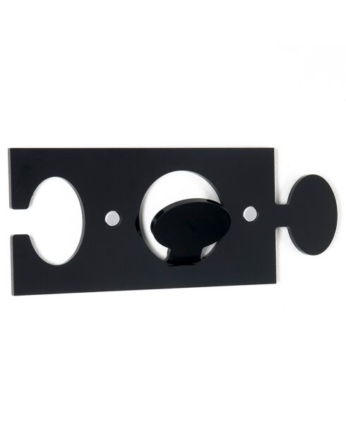 Porte-manteau Puzzle noir - 30x3.5x12 cm