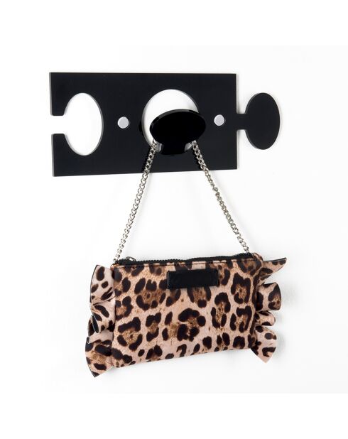 Porte-manteau Puzzle noir - 30x3.5x12 cm