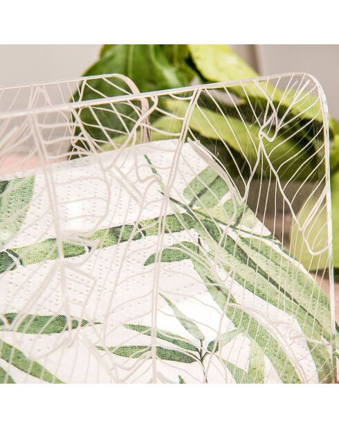 Porte-serviettes Bon Ton transparent - 13x6.5x9 cm