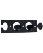 Porte-manteau Puzzle noir - 43x3.5x12 cm