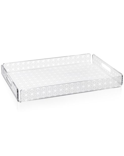 Plateau Bon Ton transparent - 33x23x4 cm