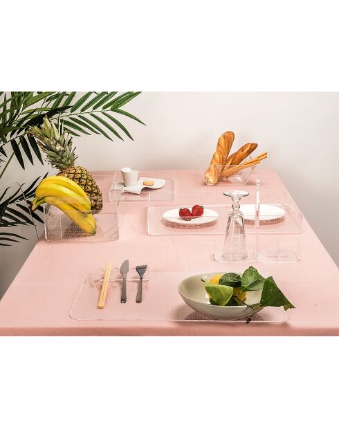 Plateau Bon Ton transparent - 33x23x4 cm